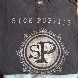 Sick Puppies SP Double Sided Black Fury Live Tour Large 2017 vintage t shirt